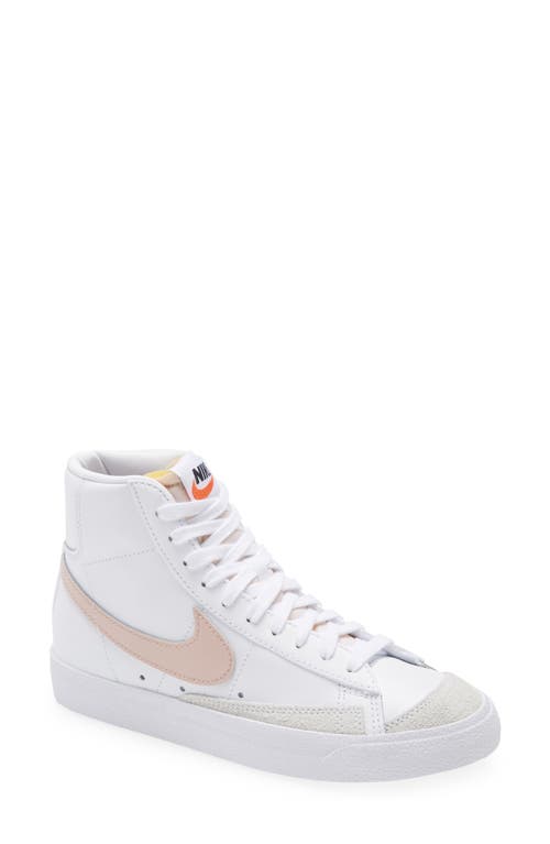 Nike Blazer Mid '77 SE Sneaker in White/Pink Oxford/Black