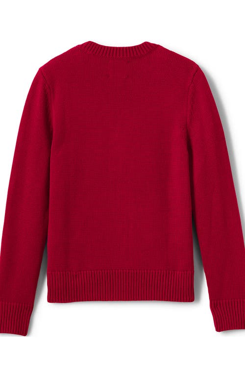 LANDS' END LANDS' END SCHOOL UNIFORM BOYS COTTON MODAL BUTTON FRONT CARDIGAN SWEATER