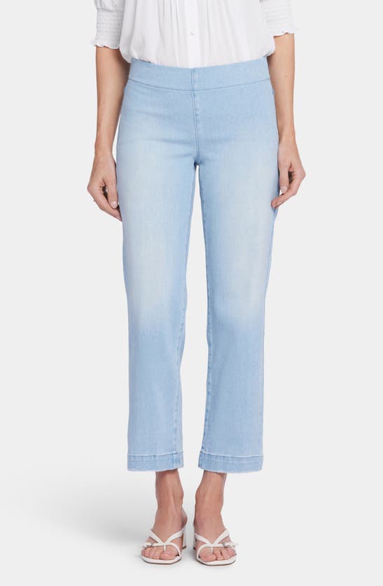 Shop Nydj Bailey Pull-on Ankle Relaxed Straight Leg Jeans In Santorini
