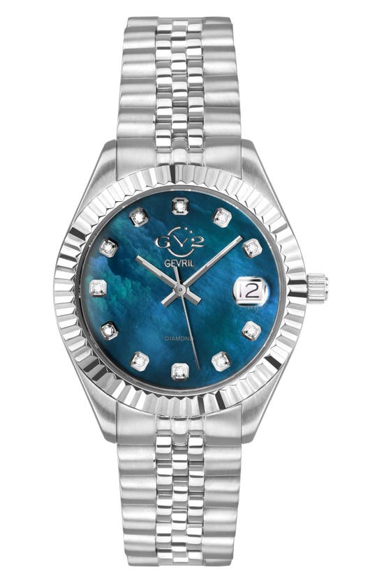 Gv2 Naples Swiss Diamond Watch, 34mm In Silver