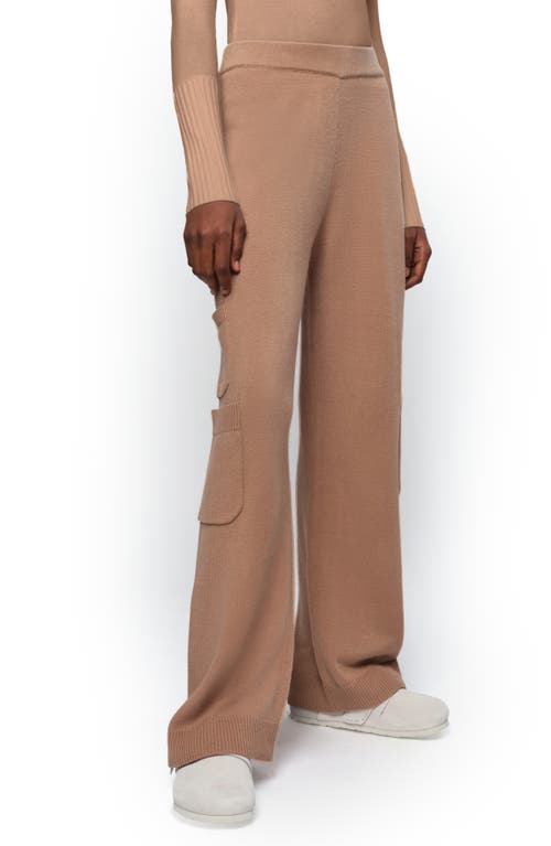 Shop Apparis Dane Knit Cargo Pants In Beige