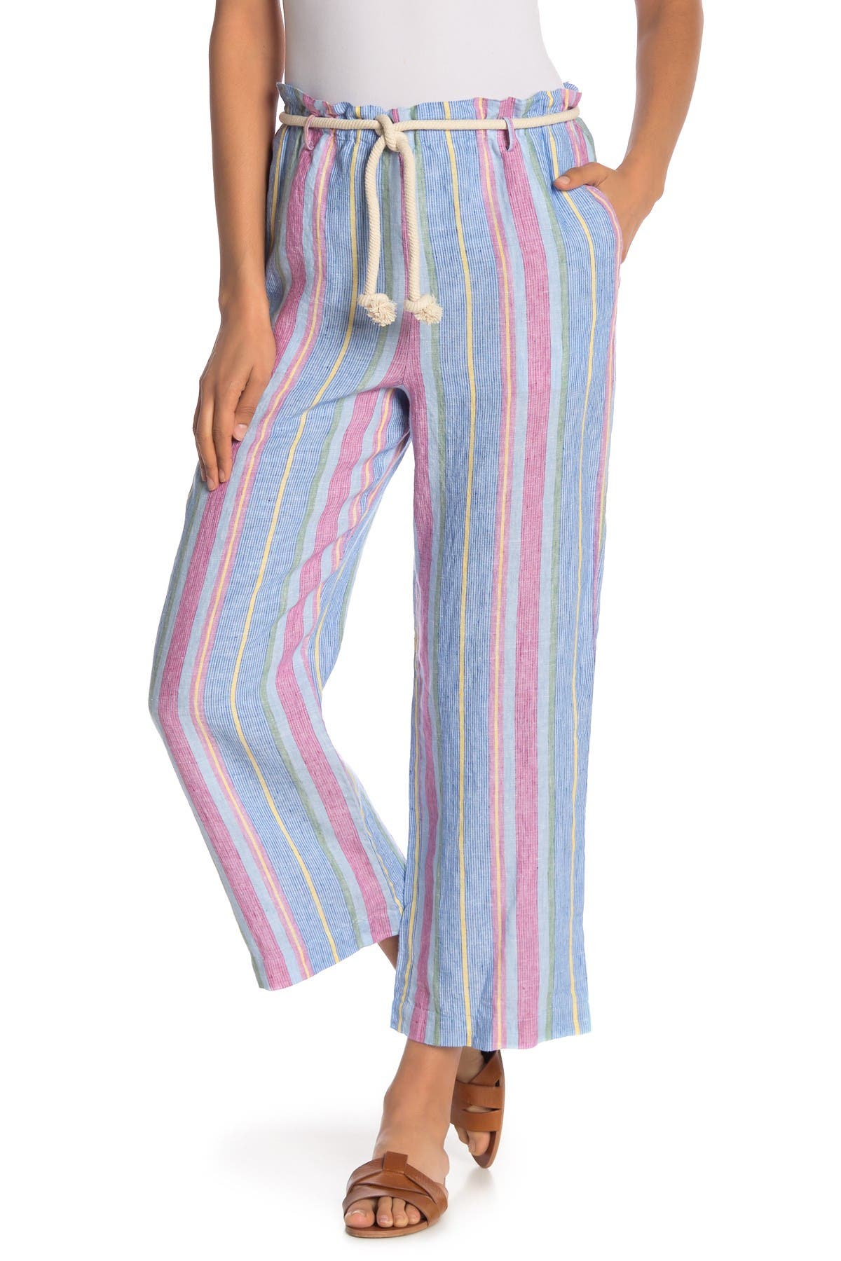 frame striped pants