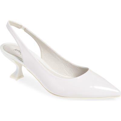 Jeffrey Campbell Talisman Slingback Pump- White