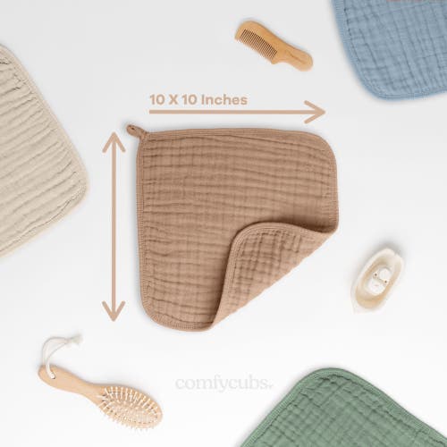COMFY CUBS COMFY CUBS MUSLIN WASHCLOTHS