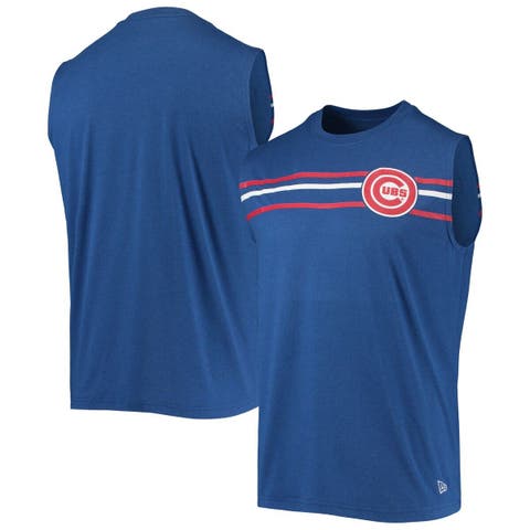 Chicago Cubs New Era Brushed Ringer T-Shirt - Heathered Royal