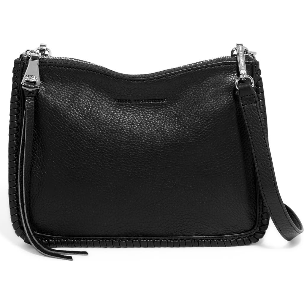 Aimee Kestenberg Famous Double Zip Leather Crossbody Bag In Black