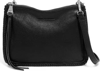 Double-Zip Bag with Two Straps - Black Leather – Kim White Bags/Belts