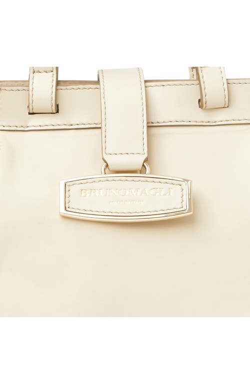Bruno Magli Eva Leather Satchel In Cream