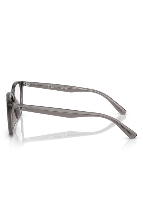 Ray Ban Ray-ban 55mm Square Optical Glasses In Transparent Grey