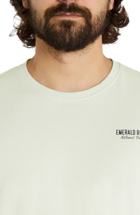Shop Johnny Bigg Emerald River Longline Graphic T-shirt In Green Mist