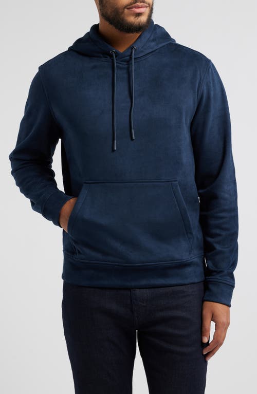 Robert Barakett Sidewinder Faux Suede Hoodie in Navy 