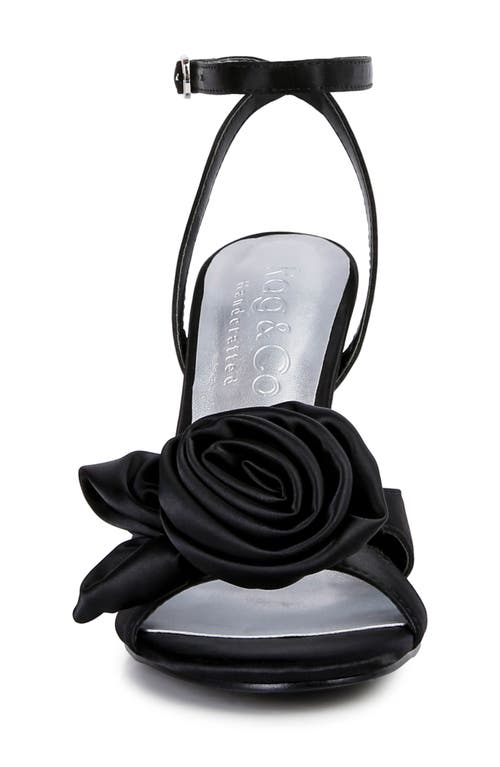 Rag & Co Chaumet Ankle Strap Sandal In Black