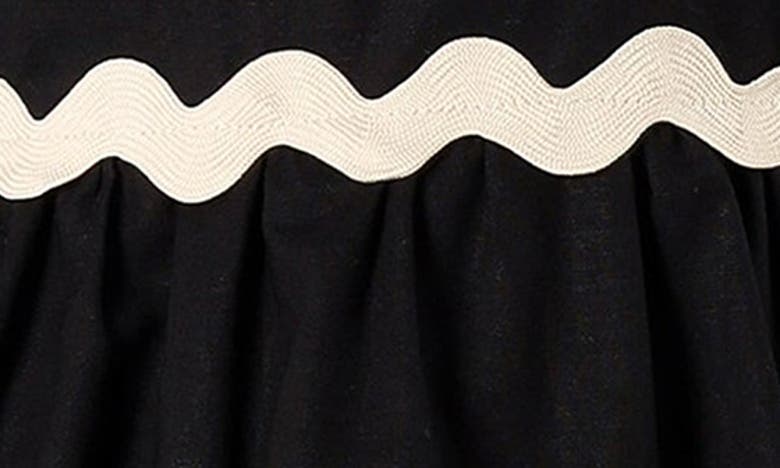 Petal And Pup Petal & Pup Mollymook Rickrack Trim Sleeveless Peplum Top In Black