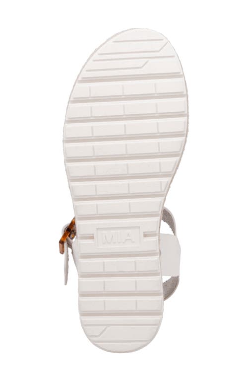 Shop Mia Kasandra Platform Sandal In White Bona/silver