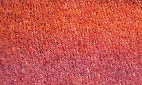 Karen Kane Plus Size Ombre Boucle Sweater In Sunset In Multi