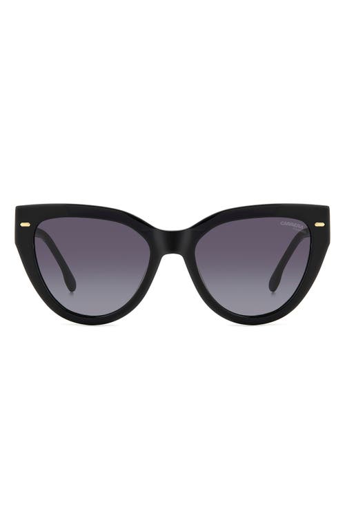 55mm Gradient Cat Eye Sunglasses in Black/Gray Polar