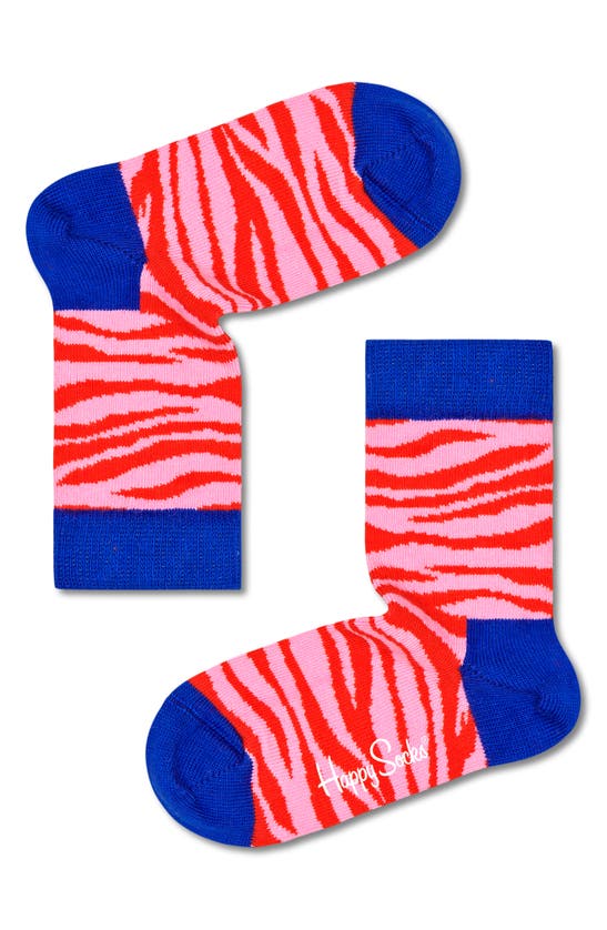 Shop Happy Socks Wwf 4-pack Cotton Blend Sock Gift Set In Pink