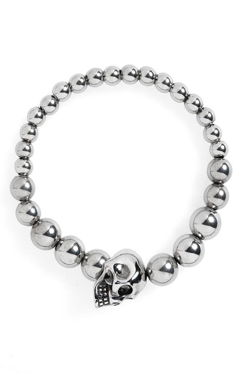 Alexandar McQueen Skull Ball Bracelet in Silver
