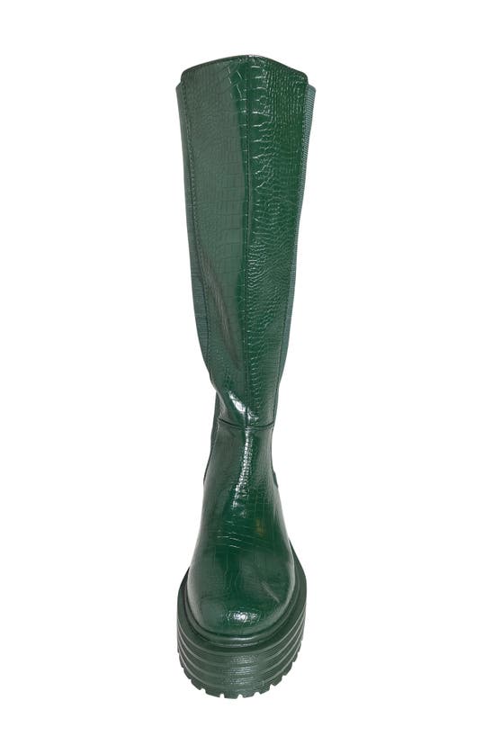 Azalea Wang Sue Knee High Boot In Green