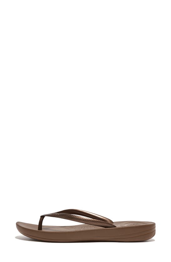 Shop Fitflop Iqushion Flip Flop In Bronze