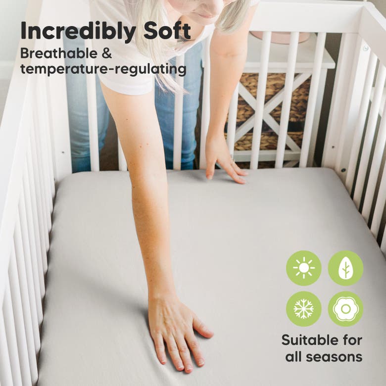 Keababies Isla Fitted Mini Crib Sheets In Sage