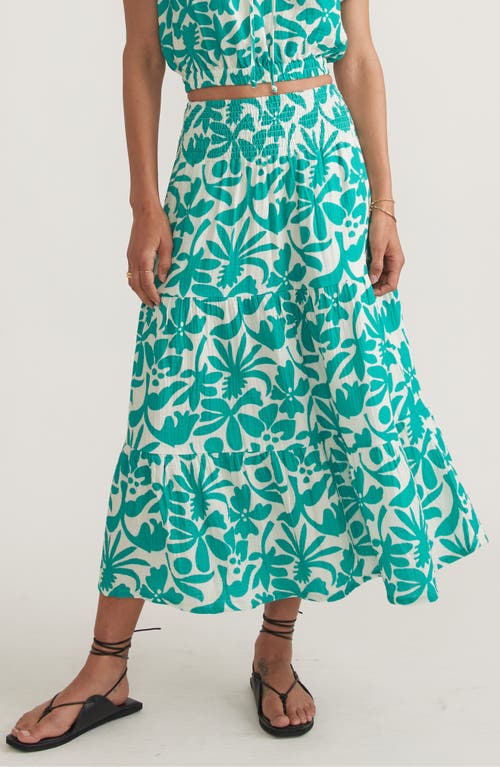 Corinne Floral Double Cloth Maxi Skirt in Slushy Tropicali
