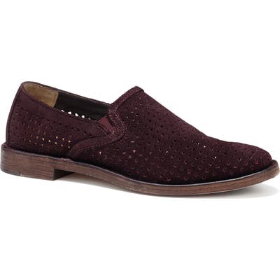 Trask Ali Perforated Loafer- Burgundy