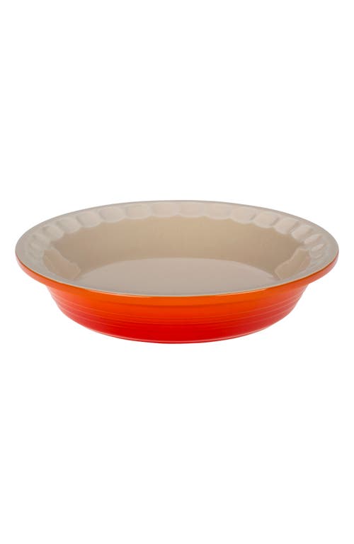 Shop Le Creuset 9-inch Stoneware Pie Dish In Flame