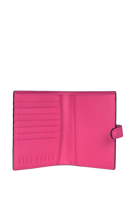 Shop Hyer Goods Upcycled Leather Passport Wallet In Fuschia