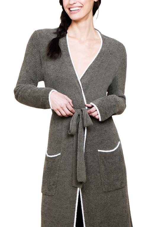 BAREFOOT DREAMS BAREFOOT DREAMS COZYCHIC™ LITE® CONTRAST STRIPE RIBBED ROBE 