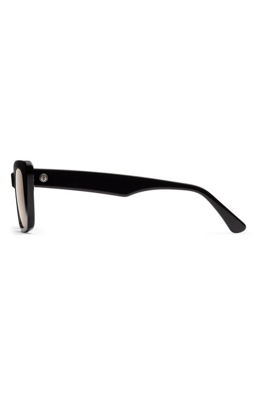 Electric Portofino 52mm Gradient Rectangular Sunglasses In Gloss Black/amber