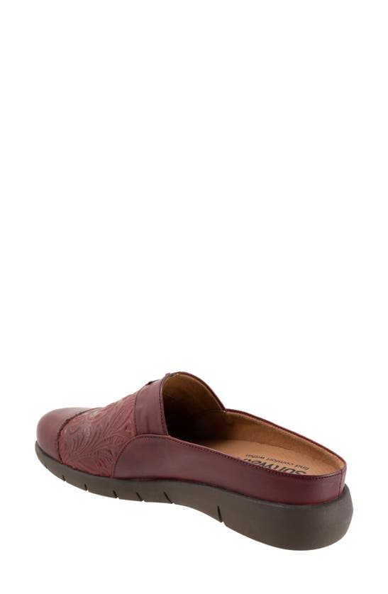 Softwalk San Marcos Tooling Mule In Dark Red
