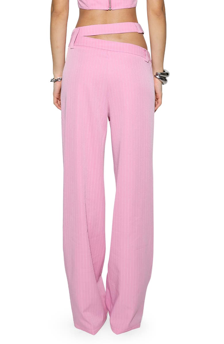 BY.DYLN Hendrix Pinstripe Split Waist Pants | Nordstrom