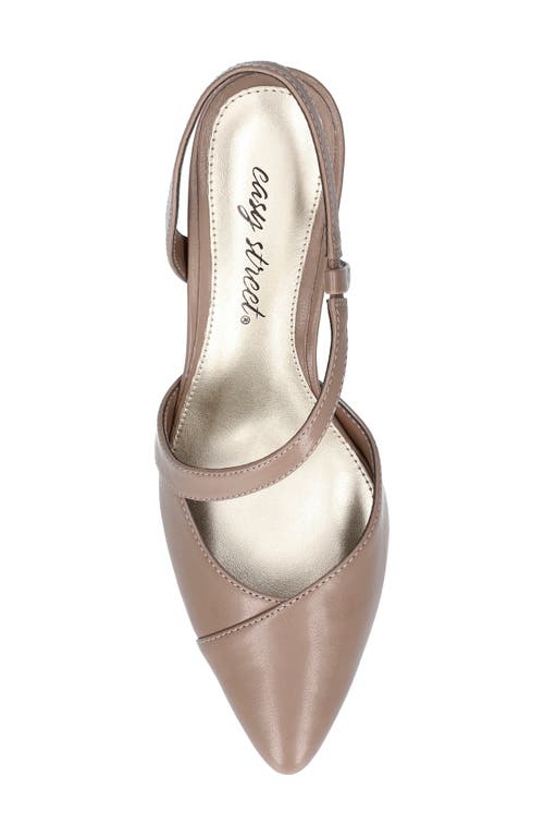 Shop Easy Street Emerald Slingback Pointed Toe Pump In Taupe