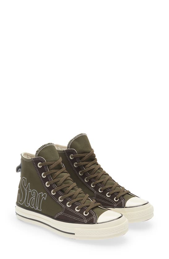 Converse Chuck Taylor® All Star® 70 High Top Sneaker In Cargo Khaki/ Brown/ Egret