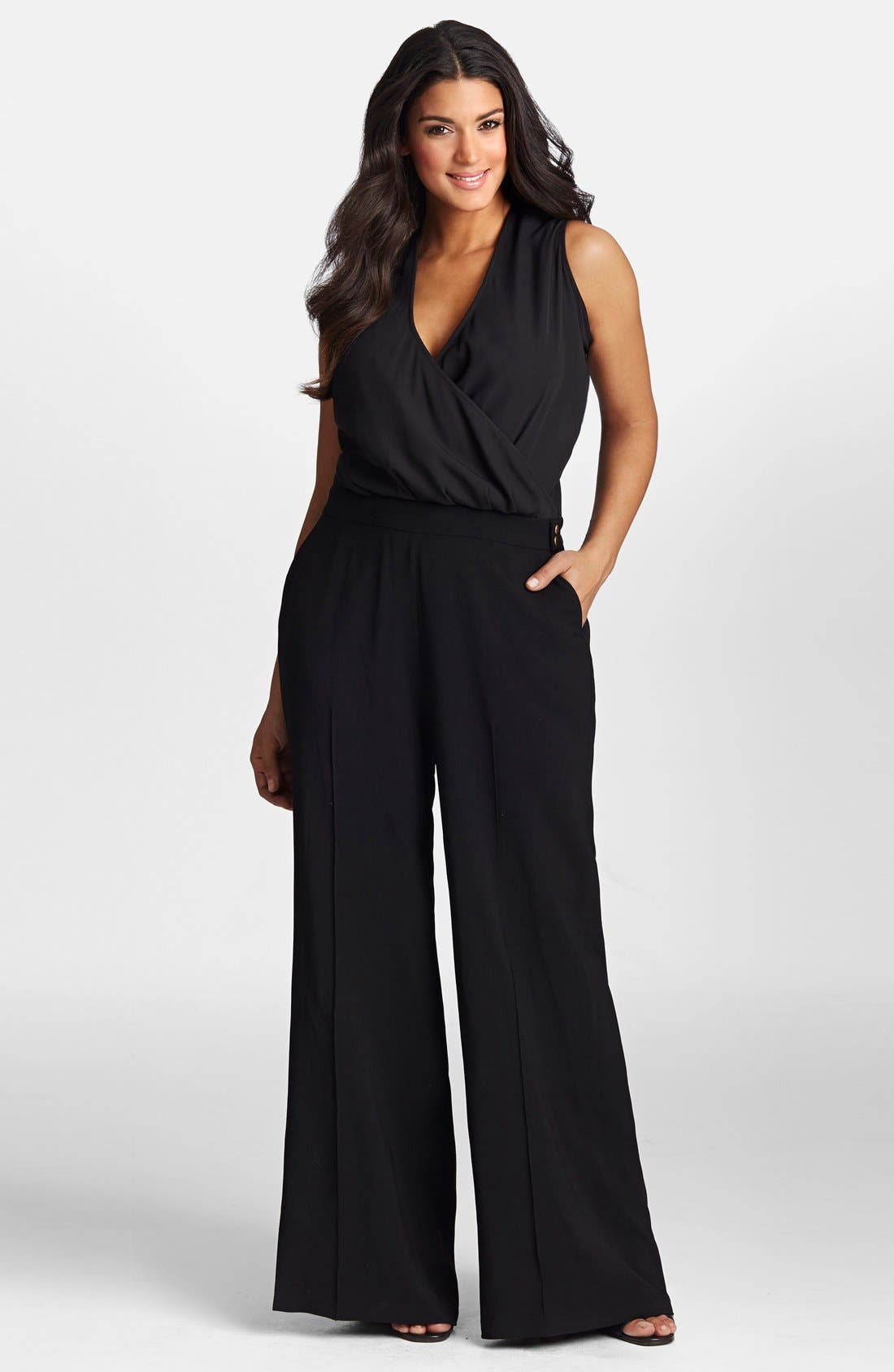 Mynt 1792 Wide Leg Surplice Jumpsuit (Plus Size) Nordstrom
