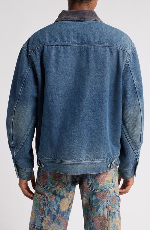 Shop Roy Roger's X Dave's New York Roy Rogers X Dave's New York Work Chore Jacket In Denimvintage Washed