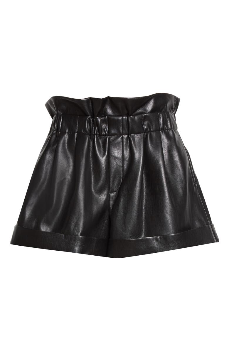 Alice + Olivia Reagan Faux Leather Paperbag Shorts | Nordstrom