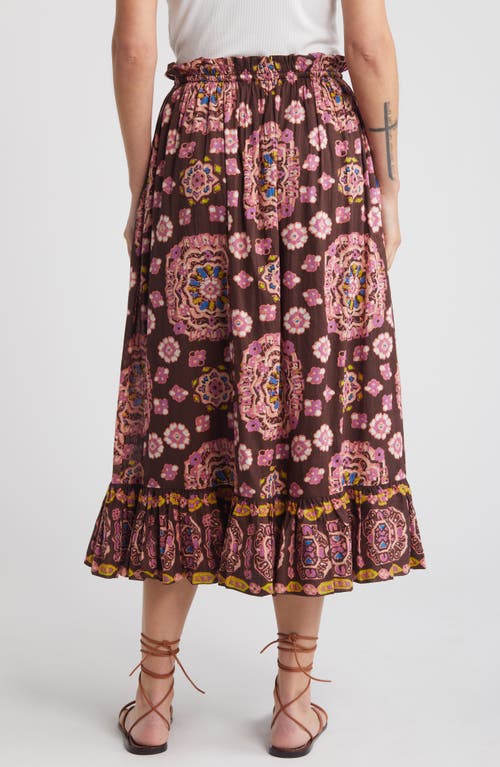 Shop Cleobella Casey Organic Cotton Voile Maxi Skirt In Avalon Print