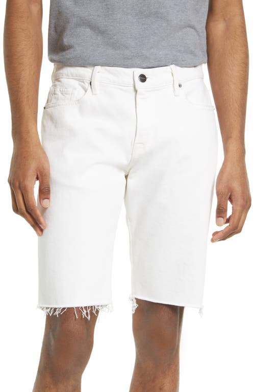 FRAME L'Homme Cutoff Denim Shorts Off White at Nordstrom,