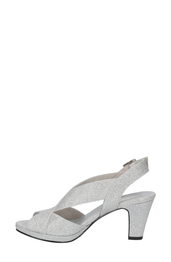 Shop Easy Street Christy Sandal In Silver Glitter