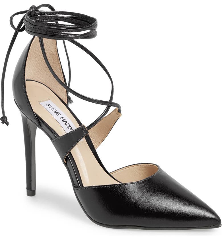 STEVE MADDEN 'Raela' Pump, Main, color, BLACK LEATHER