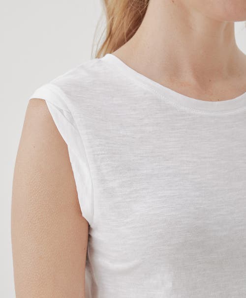 Pact Organic Featherweight Slub Muscle Tee In White