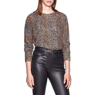 Equipment Animal Print Wool Sweater, Black
