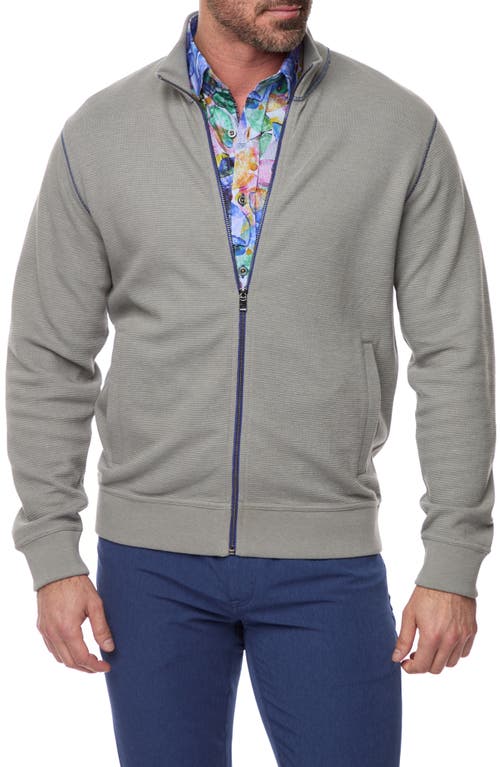 Robert Graham Moser Knit Zip-Up Jacket in Charcoal 