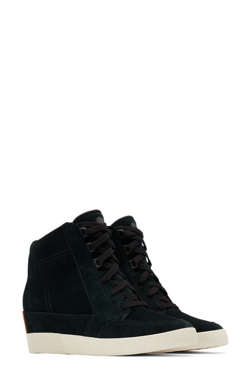 Sorel Out N About Wedge Ii Shoe In Black/sea Salt