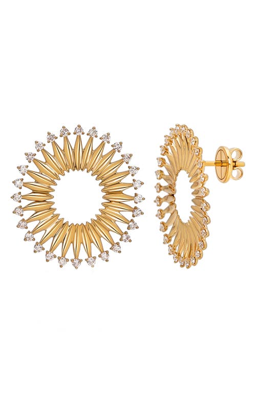 Hueb Diamond Circle Earrings in Yellow Gold at Nordstrom