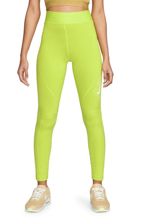 Tek Gear Leggings Womens Size Large Green Yellow Activewear