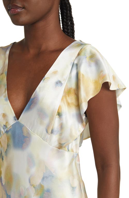 Rails Dina Flutter Sleeve Midi Dress In Diffused Blossom