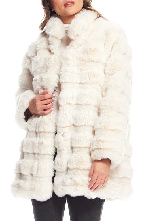 Rainier Reversible Faux Fur Coat in Ivory